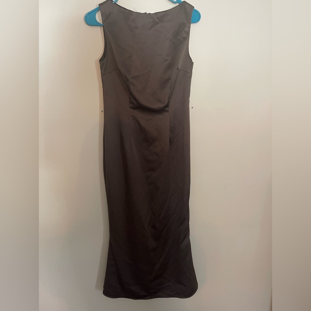 PrettyLittleThing Chocolate Satin Dress